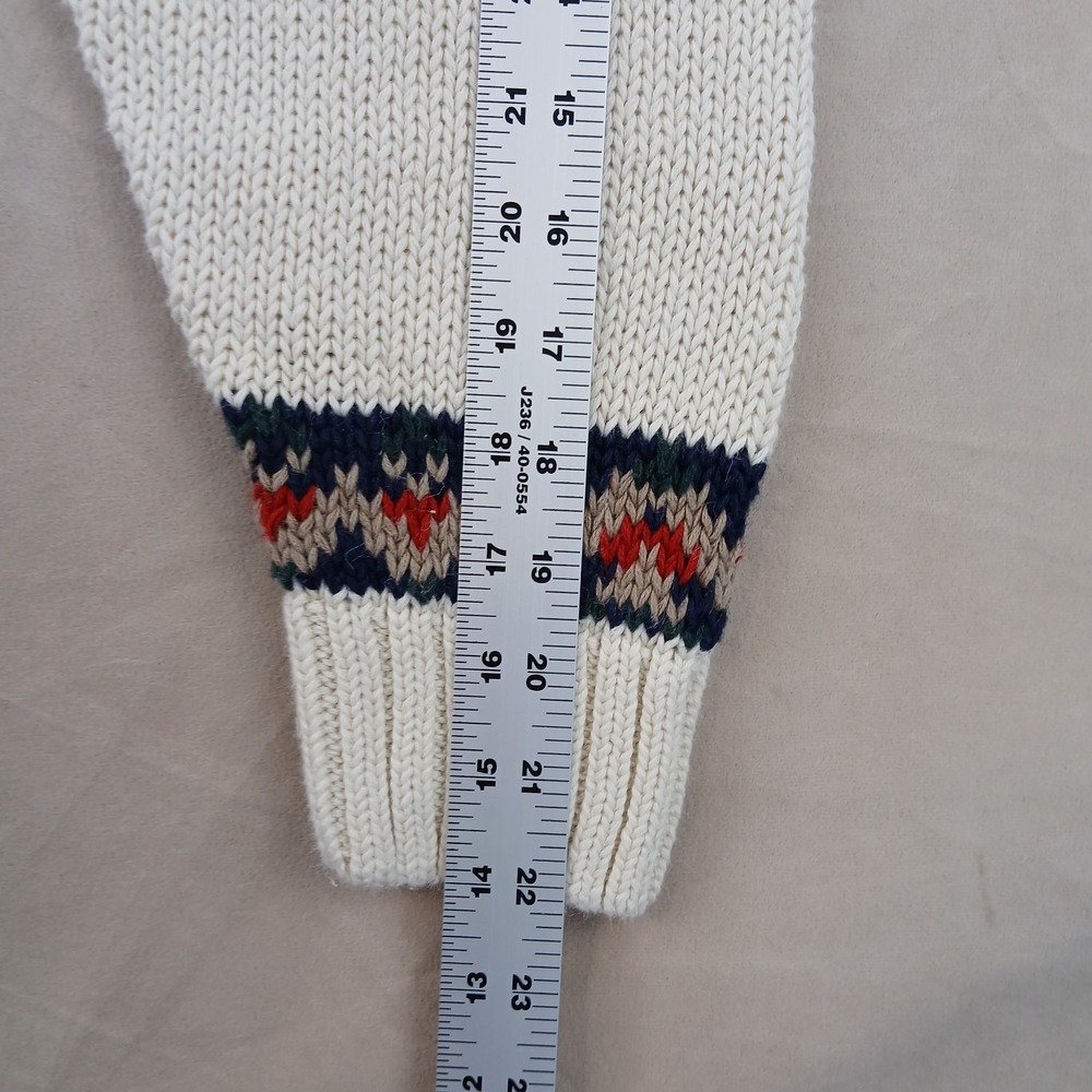 American Eagle XL Mens Sweater V Neck Cricket Chunky Knit 22x25 Vintage - Picture 10 of 14